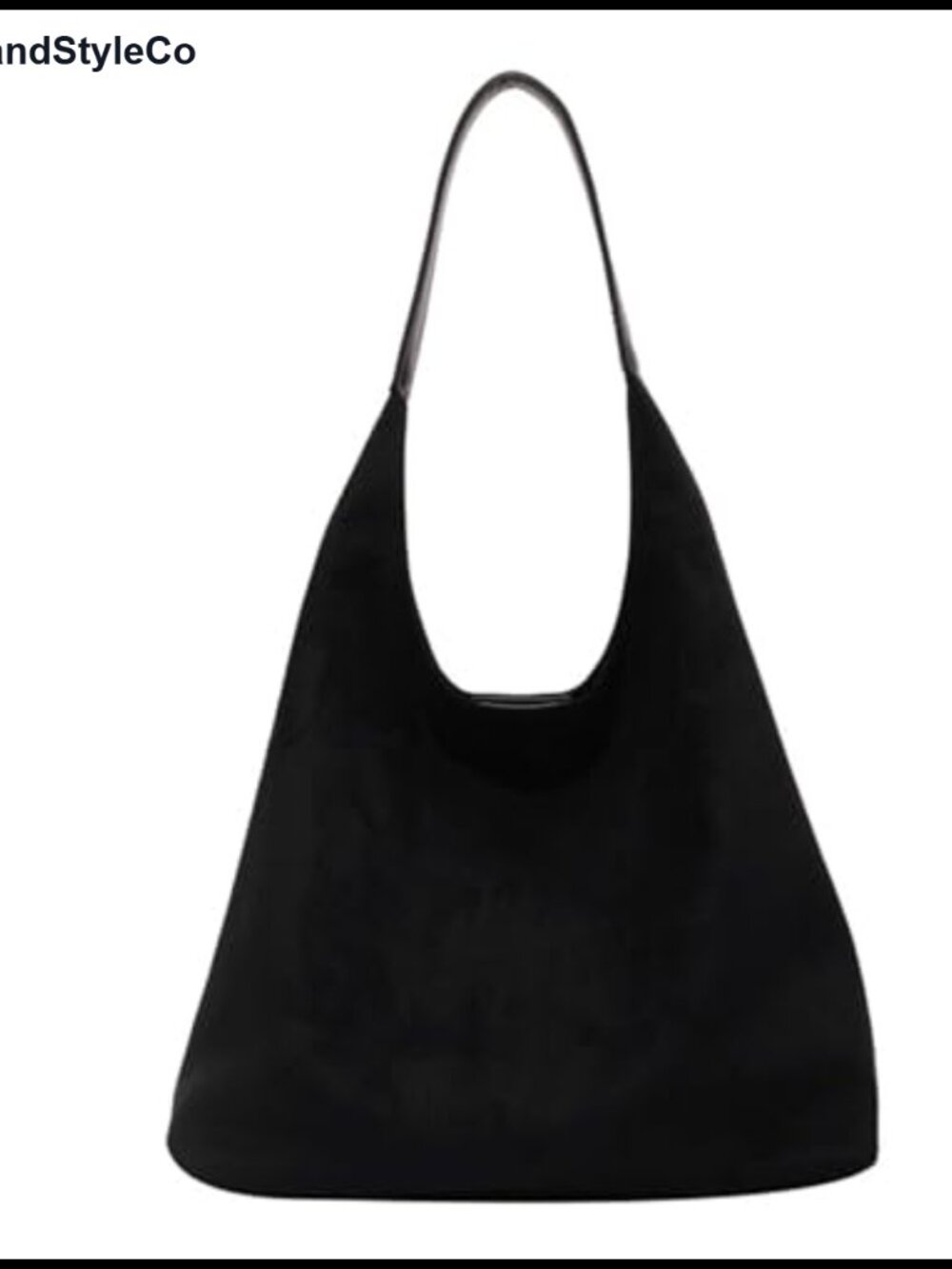 Faux Suede Hobo Bag Slouchy Shoulder Purse 2Pc Set with Pouch